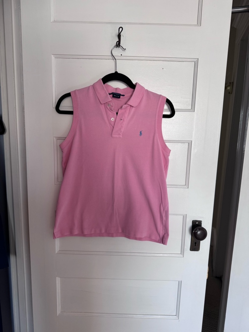 Ralph Lauren Pink Sleeveless Polo Tank Top